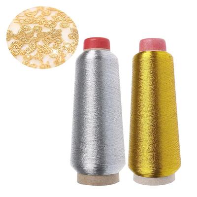Metallic Thread Embroidery Gold Silver Machine Embroidery Threads Polyester Sewing Thread Spools for Embroidery