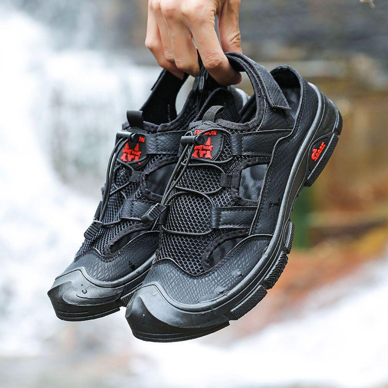 

Мужские сандалии из натуральной кожи, мужская обувь для лета, уличная прогулочная обувь большого размера, мужские сандалии, мужские тапочки, большие размеры 44