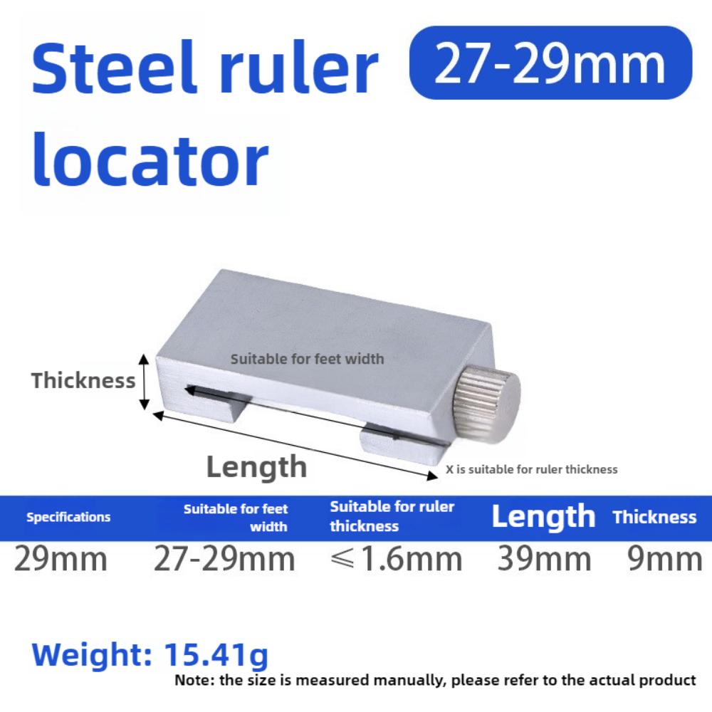 Stainless Steel Ruler Positioning Block 15/20/30/40cm Steel Ruler Scribing Limiter for Woodworking