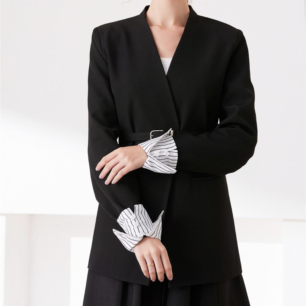 Commute Fake Hand Sleeves Detachable False Wrist Cuffs Soft Stripe Shirt Fake Collar Photo Props