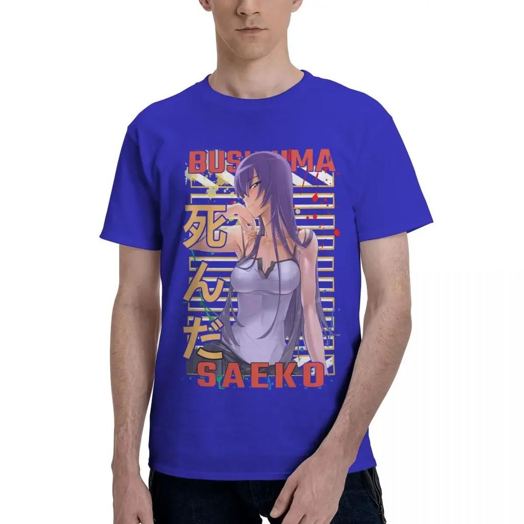 Highschool Of The Dead Saeko Anime 100 Cotton Casual Breathable Confortable Shirt Funny Ugus Tshirts Unisexs Tops
