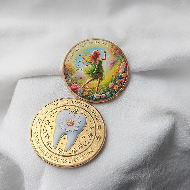Tooth Fairy Seasonal Teething Gift: Double-Sided Lucky Commemorative Coin