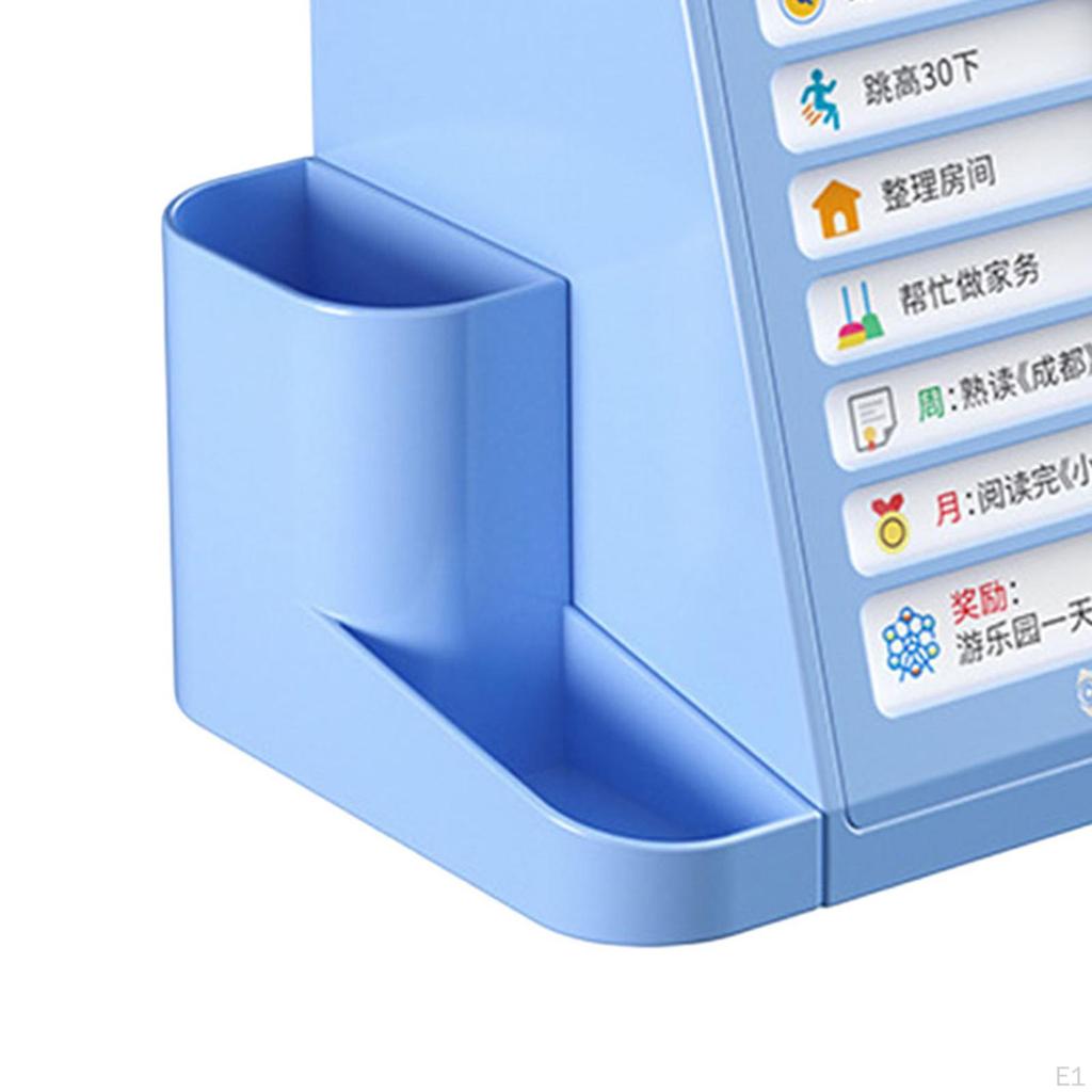 Desk Organizer Pen Holder Display Stand 2 In 1 Modern Decorative Storage Box for Countertop Living