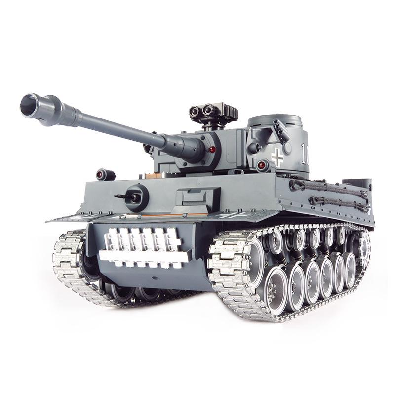 Brothers 812 German Tiger Remote Control Alloy Tank - Metal Tracked & Water Bomb Launching Toy for Boys