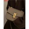 Neue Britische Nischen-Design-Tasche, Ein Schultertasche aus echtem Leder für Damen, Tofu Kleine Quadratische Tasche