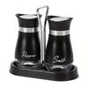 Stainless Steel Glass Seasoning Shaker Set