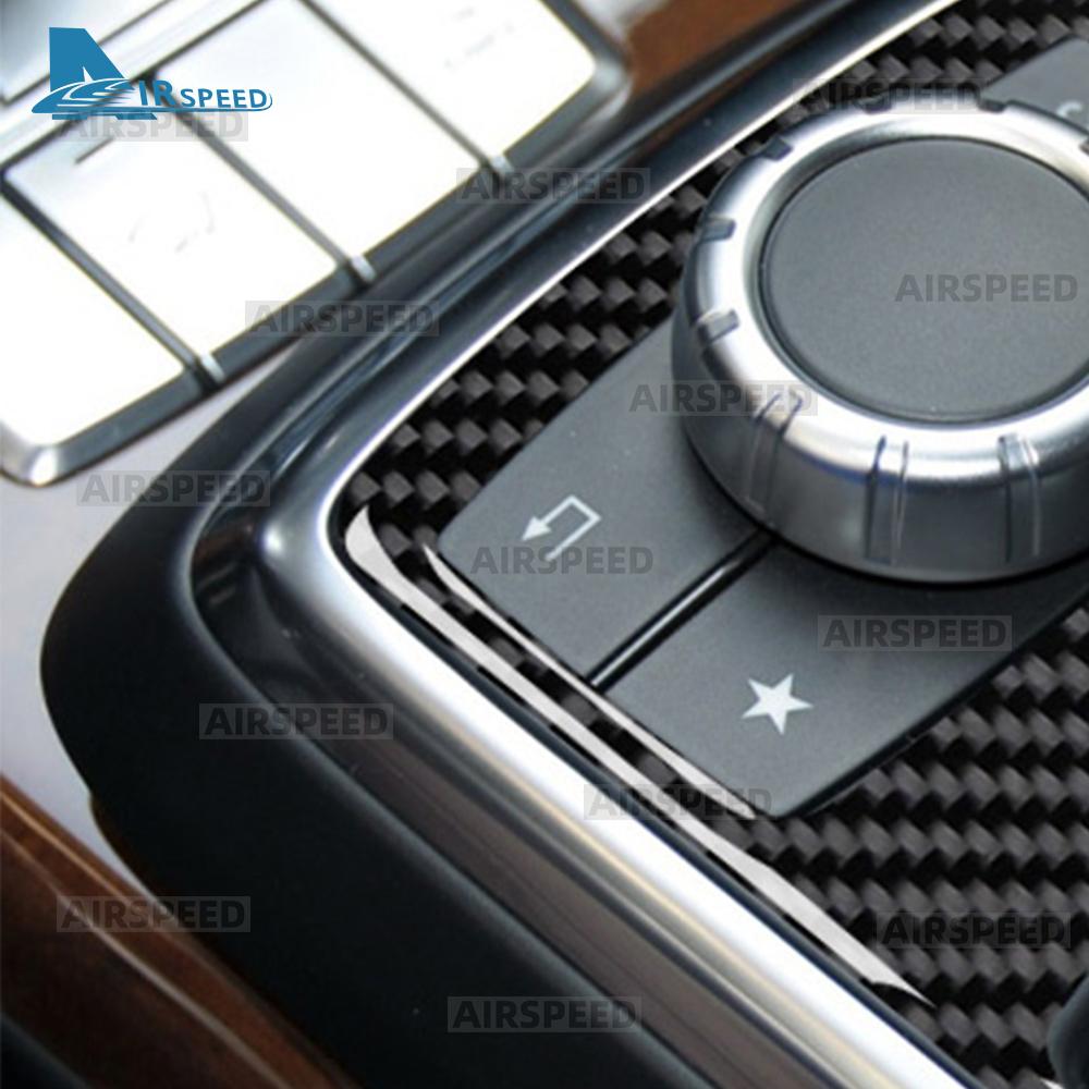 Real Soft Carbon Fiber Trim Sticker For Mercedes Benz G Class W463 2013 2014 2015 2016 2017 2018 Gear Shift Mode Button Frame