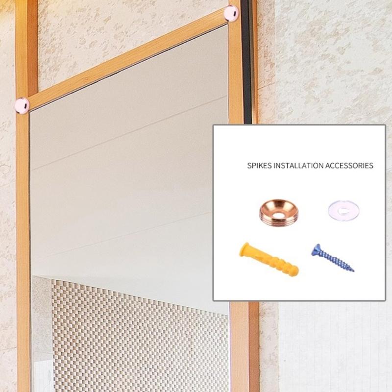 4 Stück Praktische Stabile Messing Roségold Spiegelbefestigungsschrauben Einfache Montage für Innenarchitekten und Enthusiasten