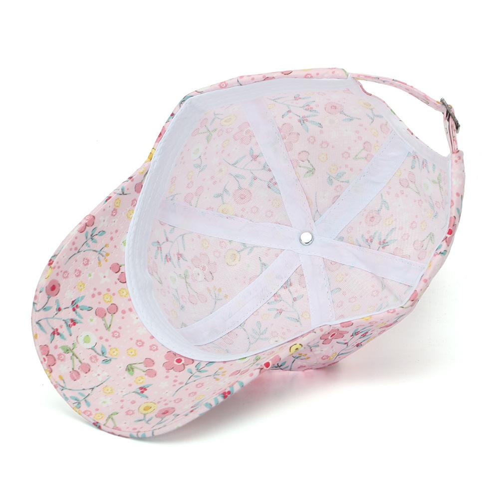 Children's Small Flower Baseball Cap, Girl's Curved Brimmed Baseball Cap, Boy's Breathable Sun Protection Hat