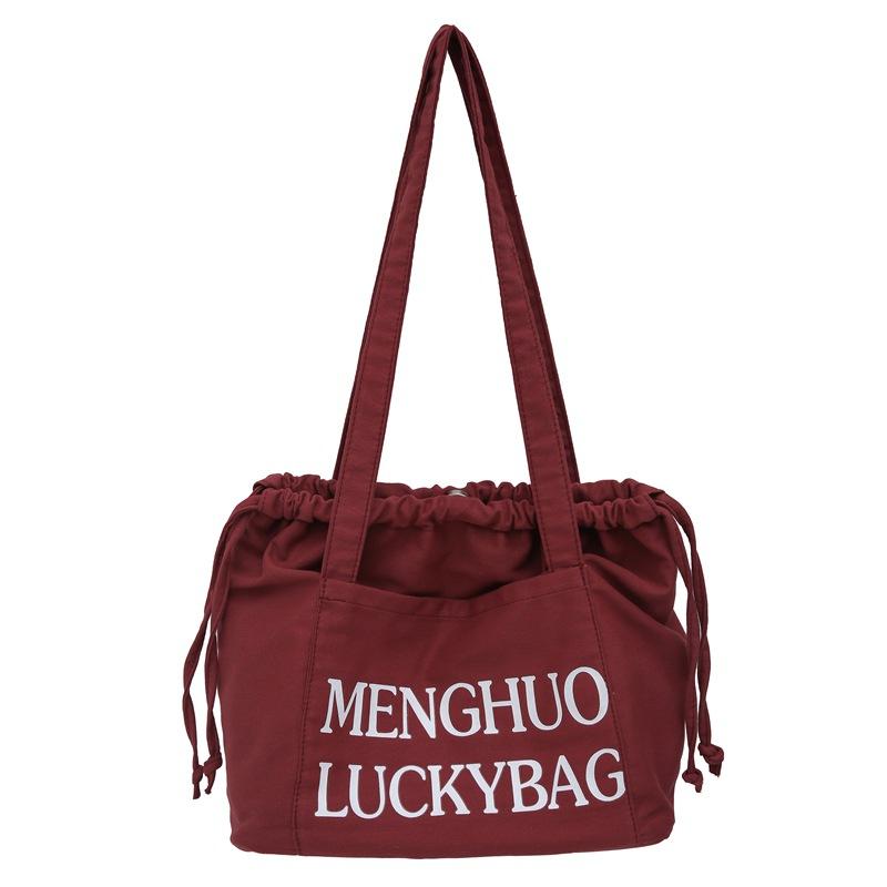 

Джинсовая сумка женская сумка через плечо с завязками большая вместительная сумка-тоут красный