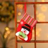 1/4pcs-Merry Christmas Socks Christmas Tree Ornaments Sack Xmas Gift Candy Bag Cute Fabrics with Multiple Styles