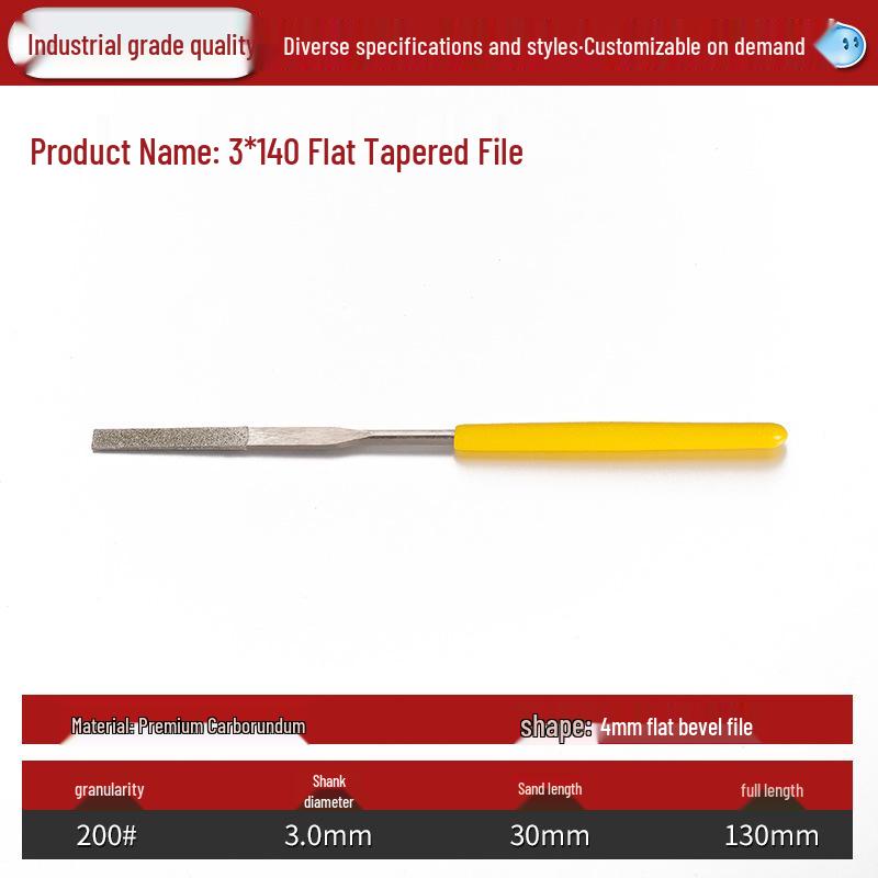 Lin Guang Diamantlegierung Feile PTF-10, 3x140mm Flachschrägfeile
