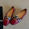 Sheepskin version~ Round head ballet flat leather shoes, shallow mouth single shoes, women's versatile French gentle wind Mary Jane shoes