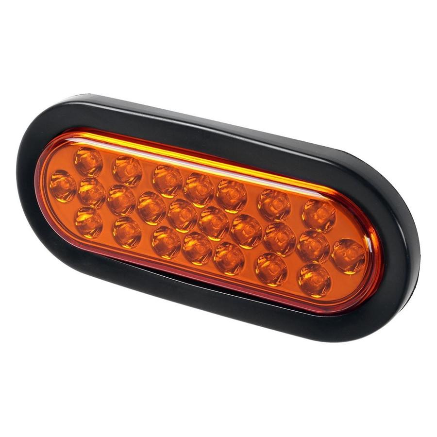 Universal 2x Oval Brake Stop Tail Fog DRL Turn Sealed Marker Lights Flush Mount