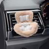 Doll Car Seat with Air Vent Clip Desktop Stand Cute Safety Belt Plush Cushion 17cm Doll Seat Car Ornament Gift for Collectors Fans