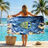 Leeds United Fußball Strandtuch Weiches Mikrofaser Sommerhandtuch Schnelltrocknendes Saugfähiges Handtuch für Strand Schwimmbad Reisen