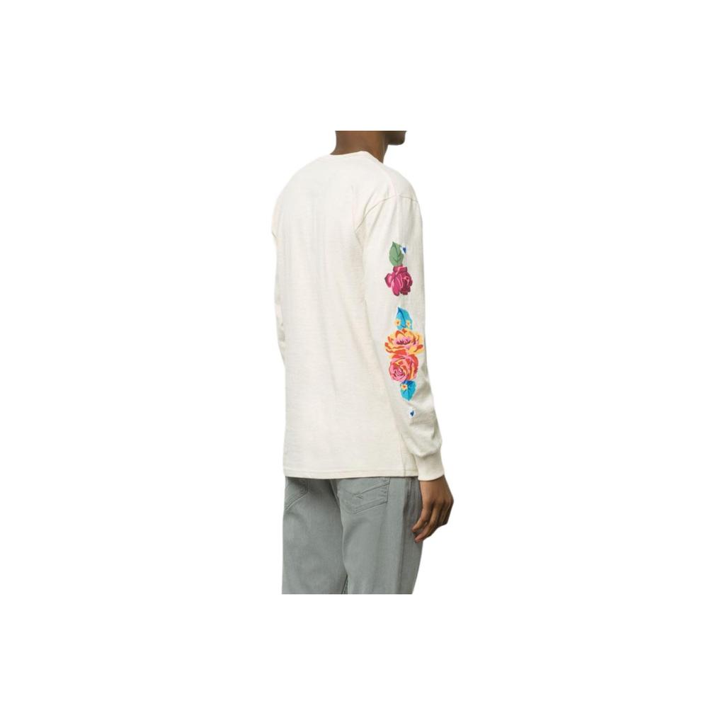Vans Mn Anaheim Floral Print Crew Neck Casual Long Sleeve T-Shirt Unisex Tops Off-White VN0A5FQB7VJ