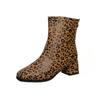 Women Boots Autumn Winter New Fashion Shoes for Women Pointed Toe Leopard Print Ankle Boots Women Fashion Outdoor Retro Boots