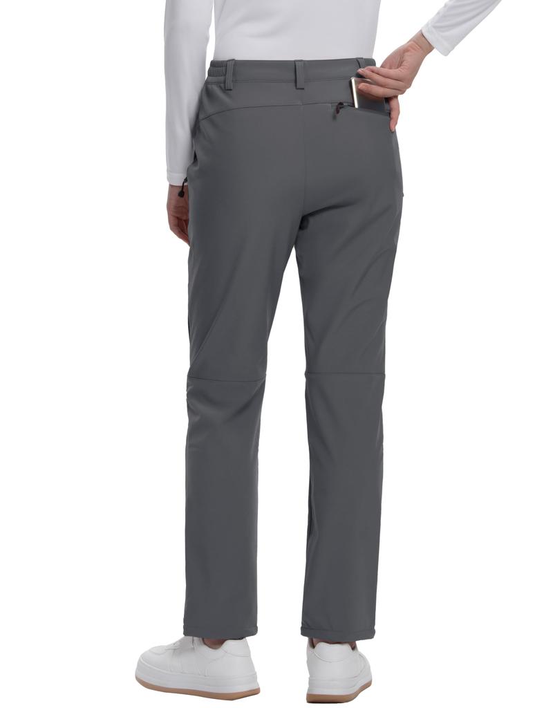 TACVASEN Winter Long Dark Cold Solid Plus Sizes Available Women's Pants, Gray, Trekking, Weather, Warm, Sports, Running, Fishing, Hiking, Jogging,