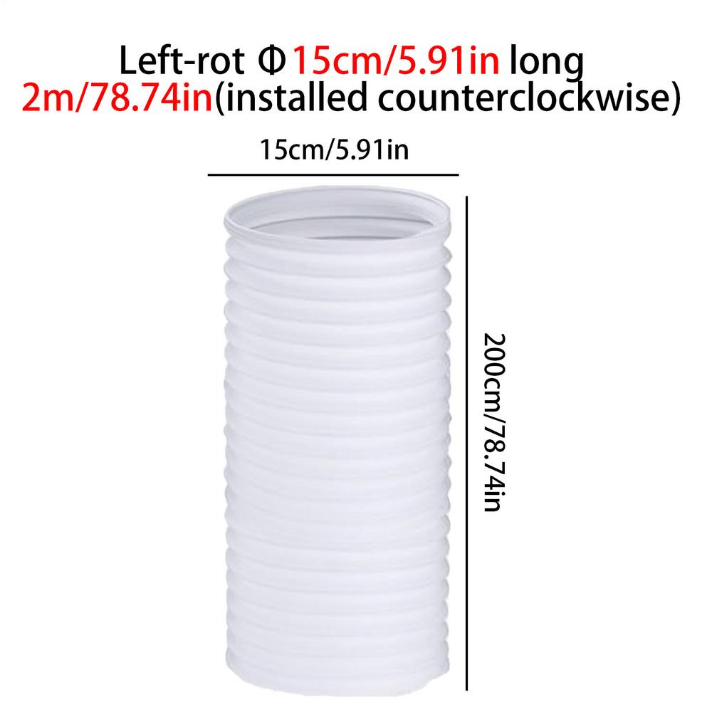 Flexible Air Conditioner Exhaust Hose With 5.9 Inch Diameter Portable AC Vent Duct Heat Dissipation Hose Steel Wire Telescopic