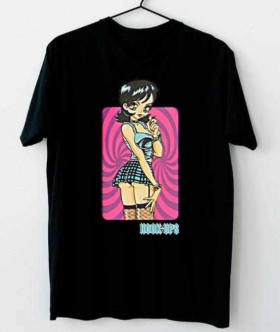 hot Funny hook-ups skateboard t shirt ne shirt anime HOT style hot shirt