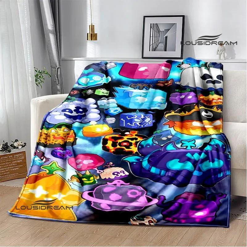 3D game B-blox fruits printed blankets children's warm blanket soft and comfortable blanket home travel blanket birthday gift