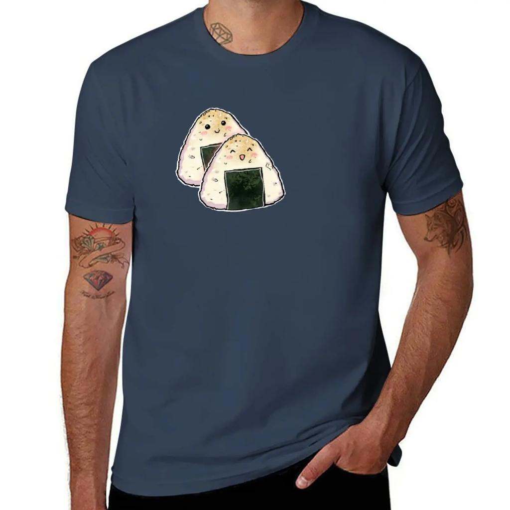Onigiri TShirt graphic tee shirt aesthetic clothes funny t shirts men
