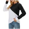 Women's Contrast Color Three-dimensional Sweater Loose Long Sleeve Knit Sweater