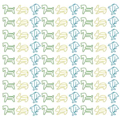 32 Box Paper Clips 3 Colors Innovative Pony Rabbit Dolphin Combo Small Metal Paperclips for