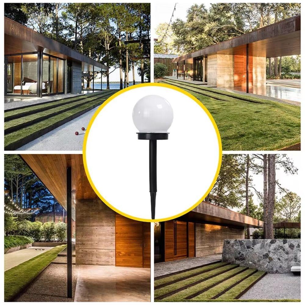 3pcs Waterproof Design Solar Bulb Lamp Solid Sealed Structure Outdoor Garden Light  Roadside Layout