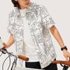 Li Ning Sports Life Collection Shirt Men's Black White Combination Print ASHU237-2