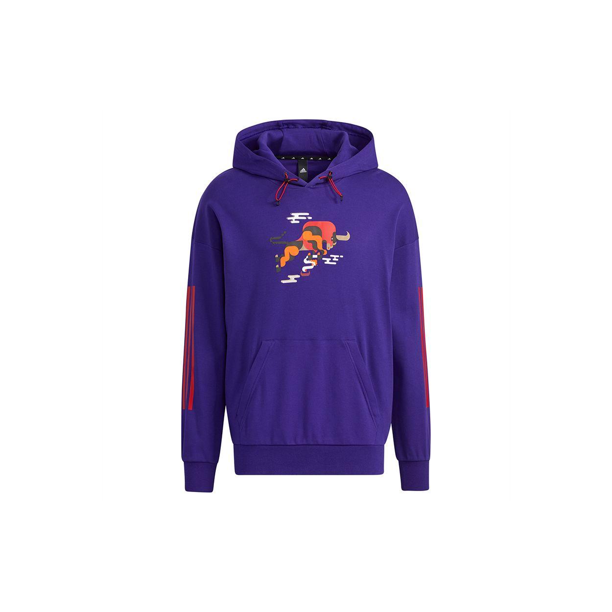 adidas Men s Purple CNY Graphic Hooded Sweatshirt GQ0890 S