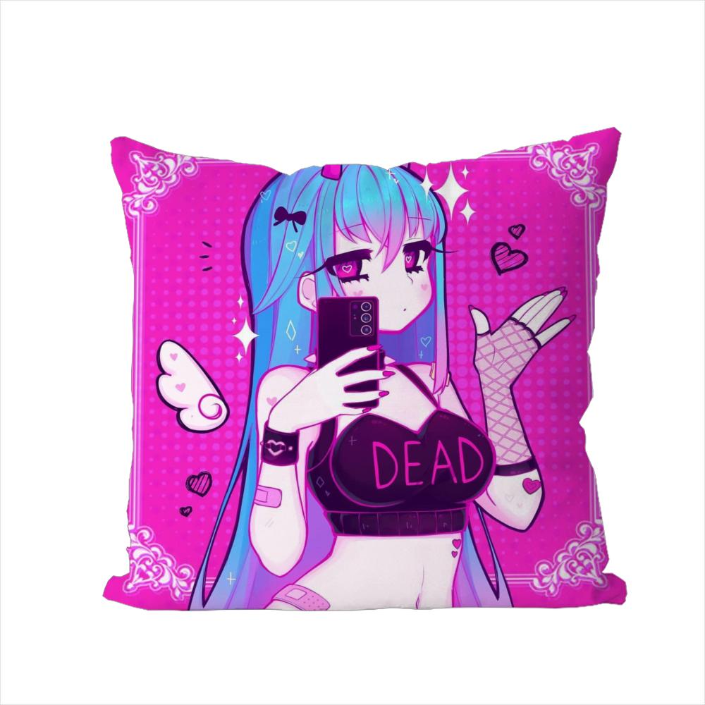 Geoxor Moneko Pillow Case For Car Sofa Decorative Home Doublesided Print Plush Square Throw Pillow Cushion Cover