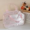 Large Capacity Travel Cosmetic Bag Women's Pink Large Tote Makeup Storage Organizer for Toiletries Easy To Carry Daily Use