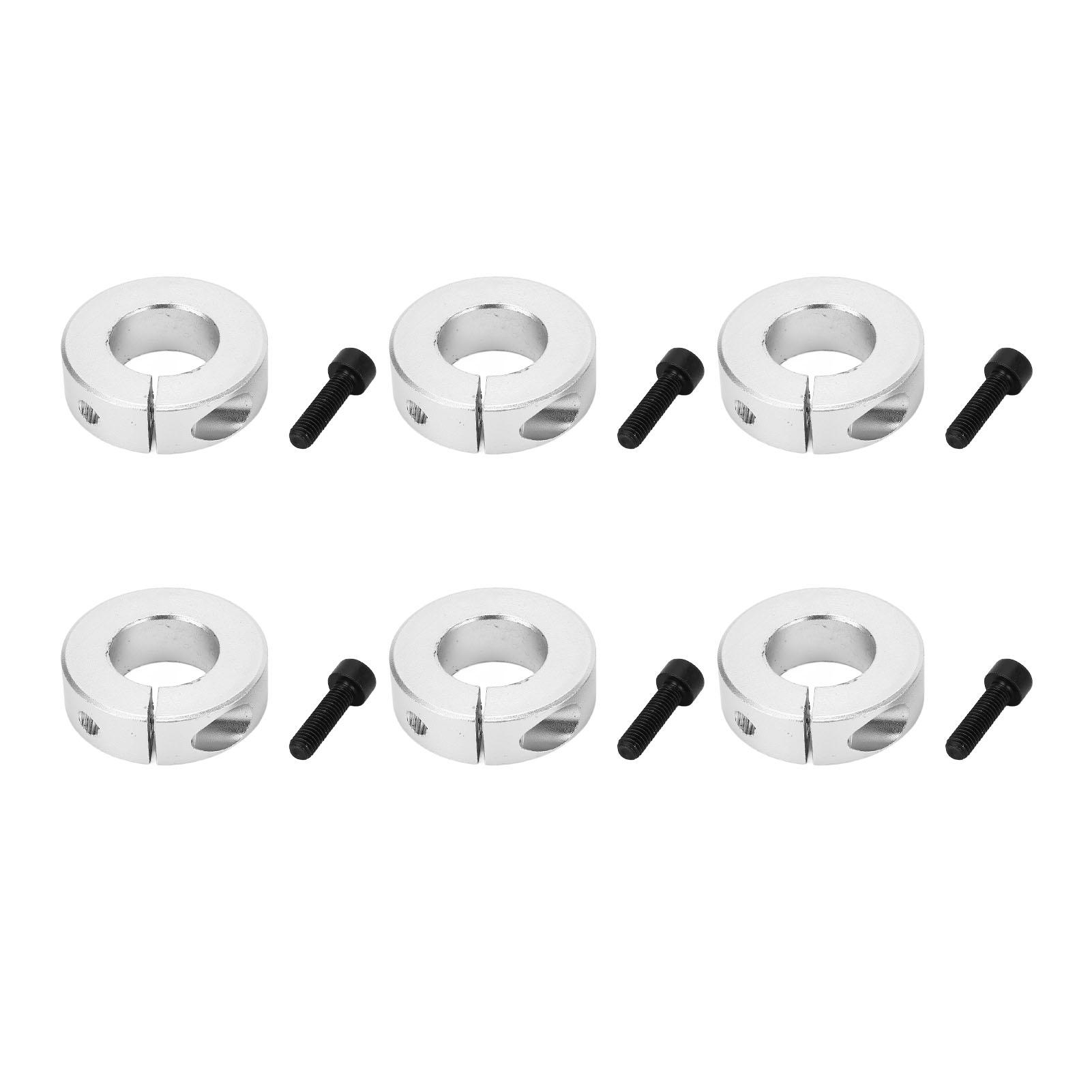6 шт. Стопорное кольцо вала Алюминиевый сплав Прочное Легкое Зажимное кольцо Ограничитель линейного перемещения Отверстие 4 5 дюймов