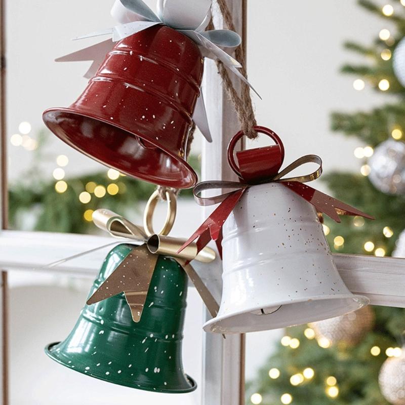 Weihnachtsglocke Ornament Metallglocke Hängende Dekoration für Weihnachtsbaum Tür Fenster Innen- und Außendekoration