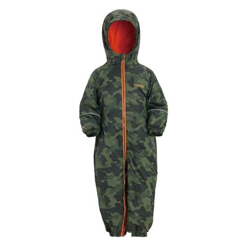 

Regatta Childrens/Kids Printed Splat II Hooded Rainsuit 12-18