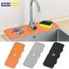 Silicone Kitchen Faucet Mat For Sink Sponge Drain Rack Foldable Sink Mat Faucet Splash Catcher Bathroom Countertop Protector Mat
