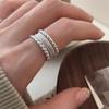 Xiaohongshu 925 Sterling Silver Exaggerated Plain Ring for Women – Simple, Luxurious, High-End Design.