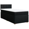Box Spring Bed with Mattress Black 80 X 200 Cm Fabric