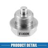 A ABSOPRO Car Engine Magnetic Drain Plug Stainless Steel with Copper Washers 2 Pack M20x1.5