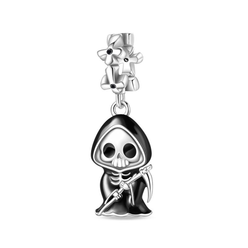 Original Copper Color Fashion Halloween Series Luminous Skull Elf Pumpkin Charms Beads Fit Qikaola Bracelets Diy Jewelry