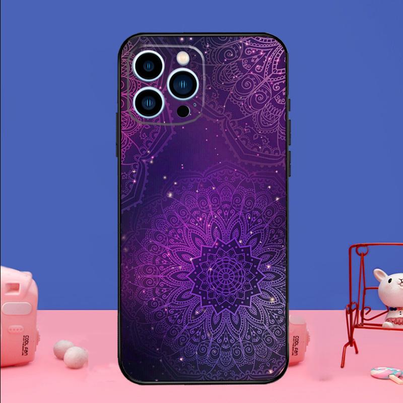 Coque de téléphone Mandala Chakra Yoga Pour iPhone 16 15 14 13 11 12 Pro Max 13 12 mini XR 15 16 Plus 16e Housse Pare-chocs