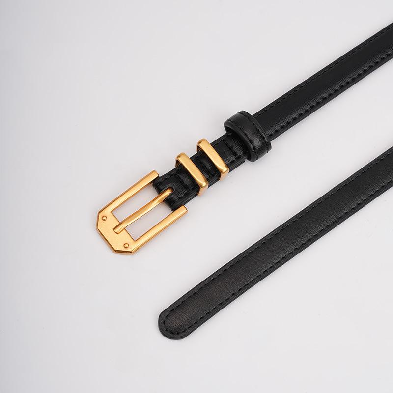 Needle Buckle Belt for Women Genuine Leather Fashion Skirt Suit Belt for Women with Jeans Waist Seal Leather Belt