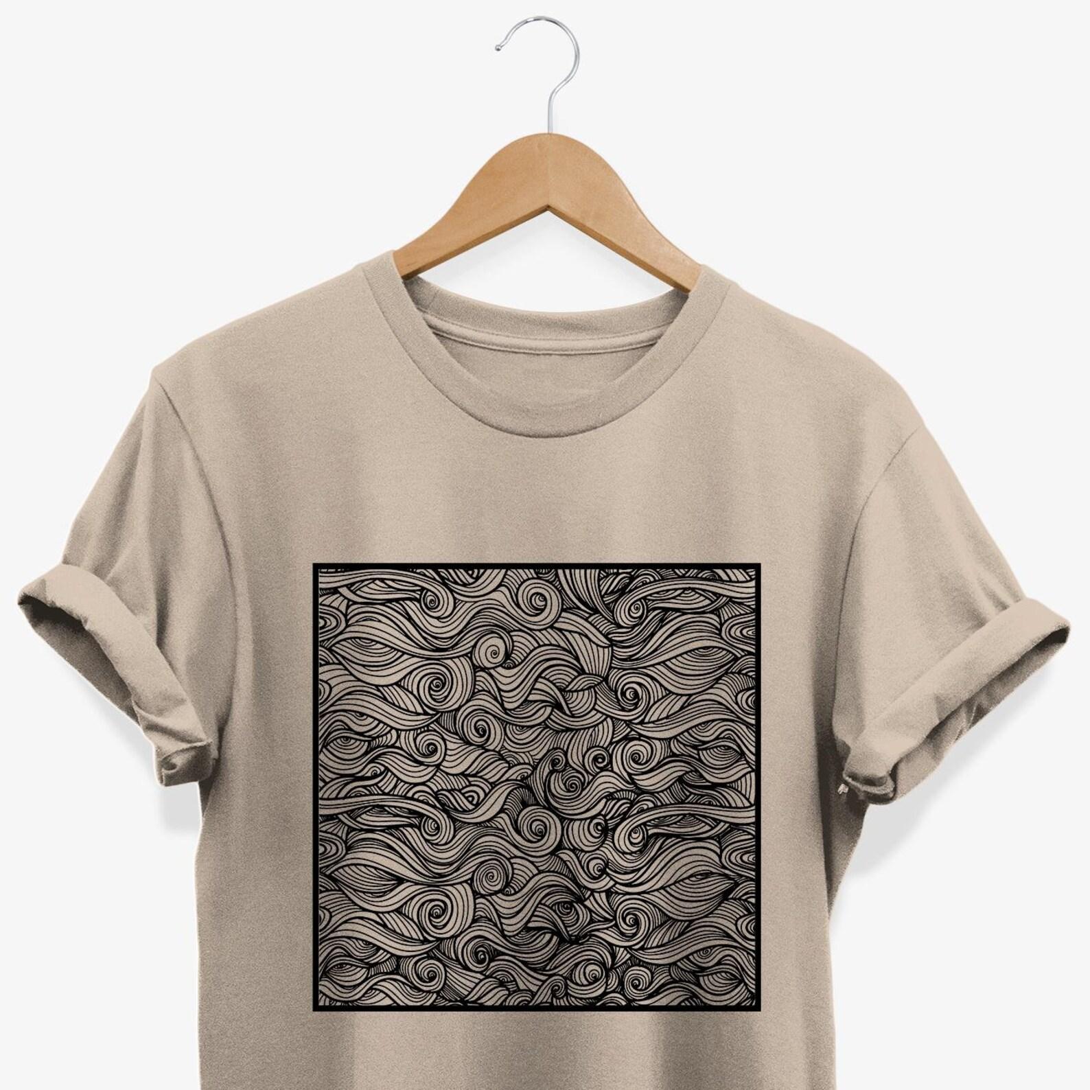Minimalistic Doodle Art T-shirt | Artsy Line Art Graphic Tee | Minimalist Artistic Abstract Gift 3XL