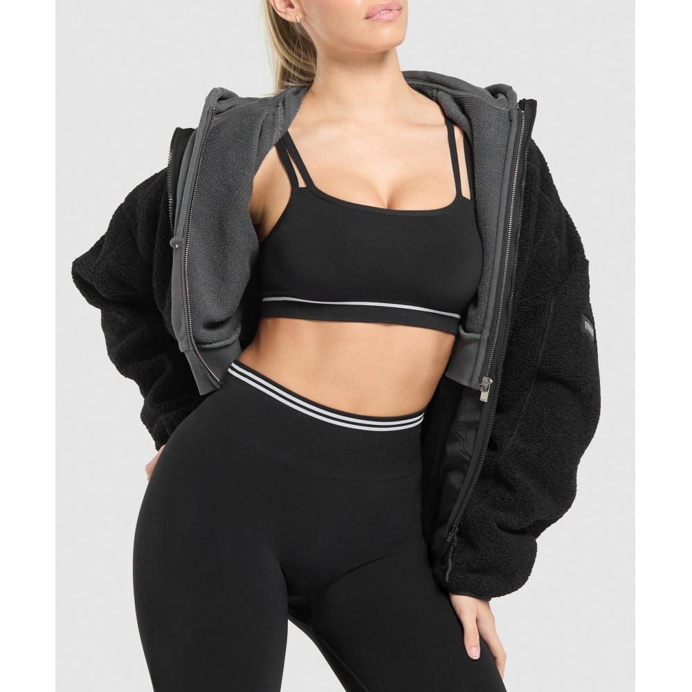 Gymshark Contrast Seamless Sports Bra Black B2c1i Bb2j