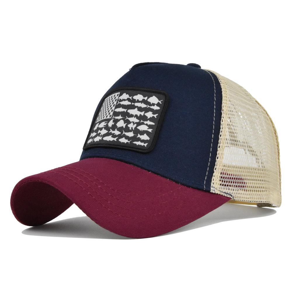 American Flag Trucker Hat Snapback Baseball Cap for Men Women Mesh Adjustable Fit
