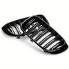1 Pair Front Bumper Racing Grille for BMW X3 X4 F25 F26 2014-2017 Car Double Line Sport Grill Glossy Black Cover