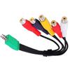 3,5-mm-Stecker 2,5-mm-Stecker auf 5 Cinch-Buchsenstecker Videoadapterkabel Kompatibel für BN39-01154 LED-LCD-TV-Videokabel