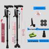 Four-Legged Aluminum Walking Cane with Light, Non-slip, Telescopic, Lightweight, Multi-functional Support for the Elderly